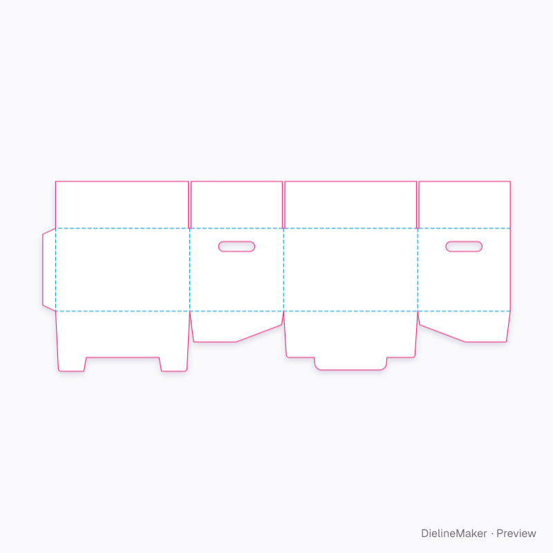 Book carton 330×230×200 flat dieline