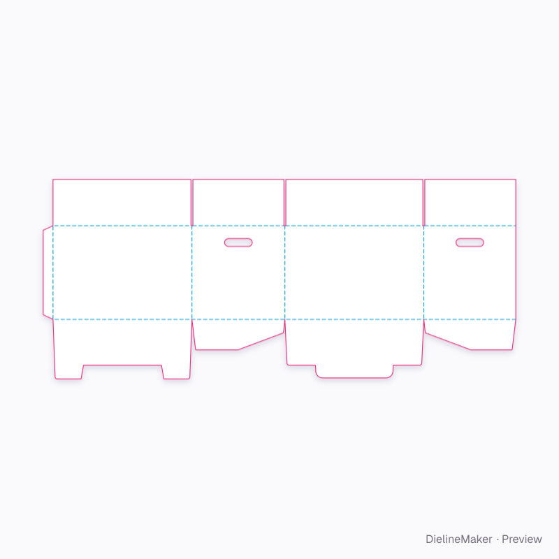 Moving box 450×300×300 flat dieline