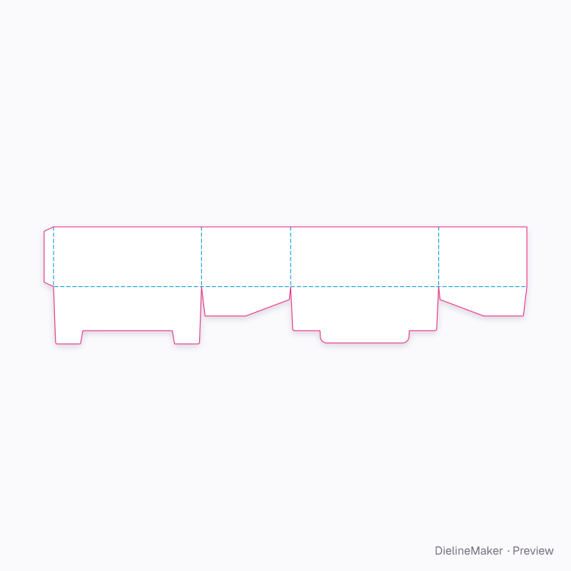 Produce box 500×300×200 flat dieline