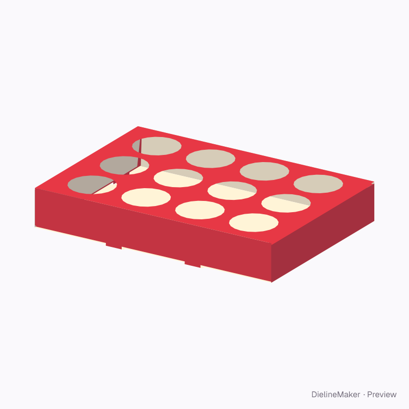 Twelve-cup catering grid
