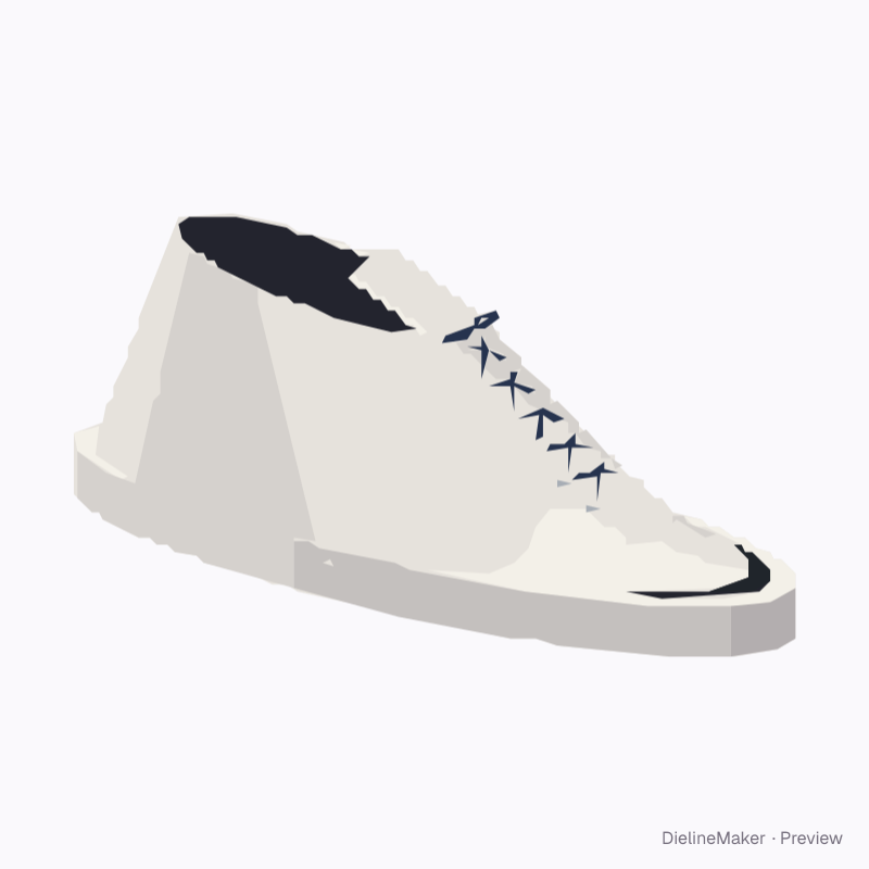 Ivory leather low-top