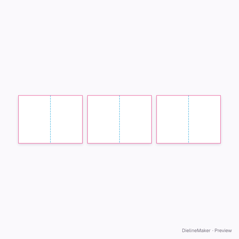 6 × 9 in independent magazine flat dieline