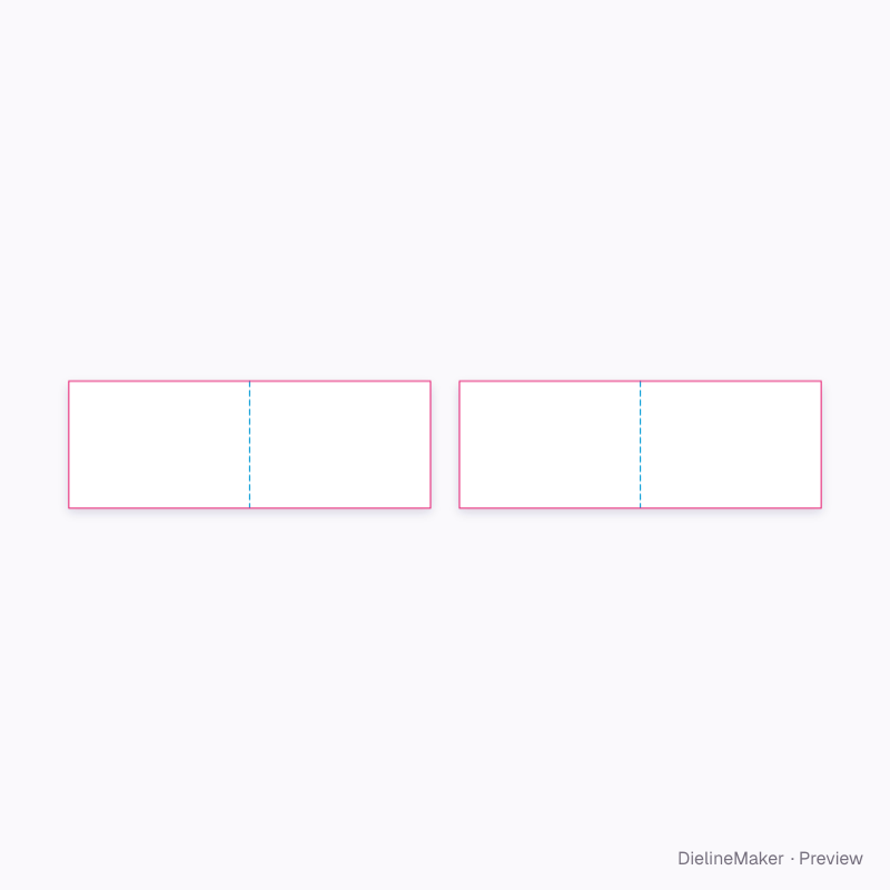 Landscape A5 magazine flat dieline