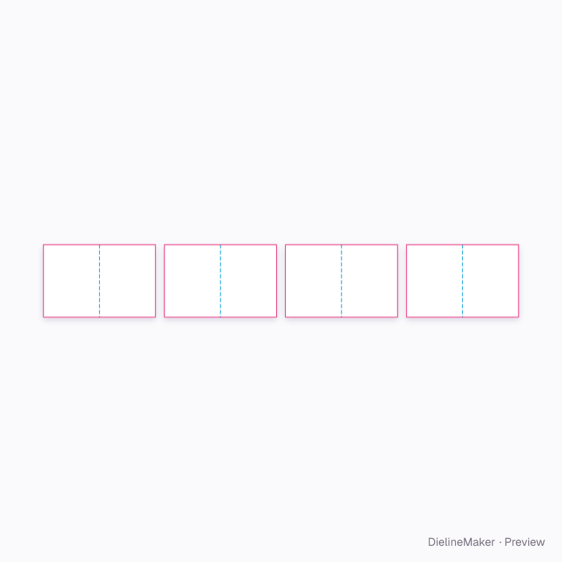 8.5 × 11 in magazine flat dieline