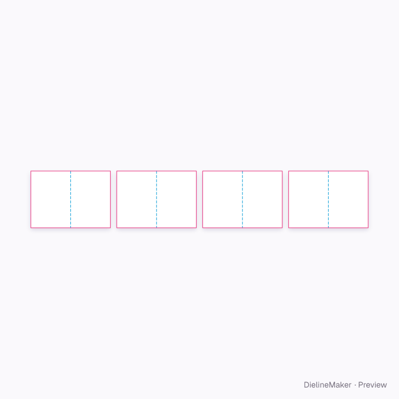 Crown 7 × 10 in open magazine flat dieline