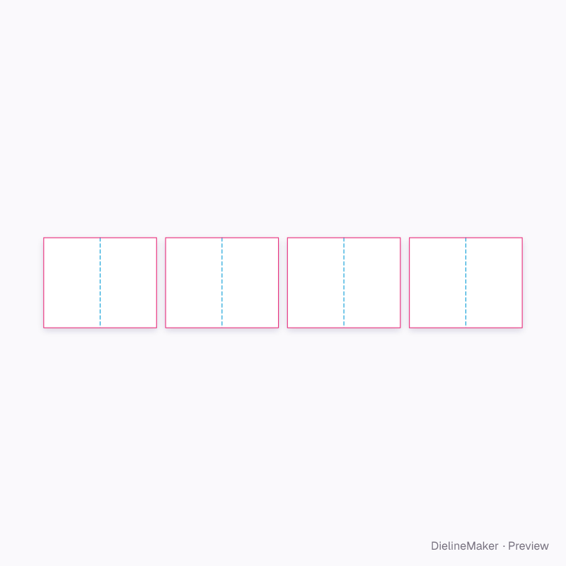 Novella 5 × 8 in open magazine flat dieline