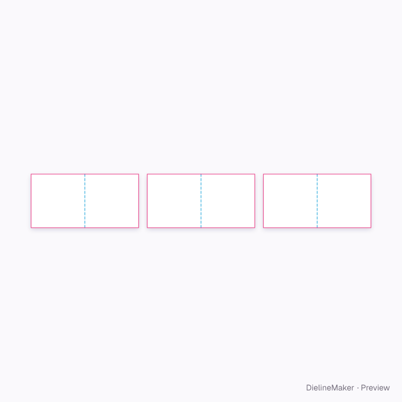 Square editorial magazine flat dieline