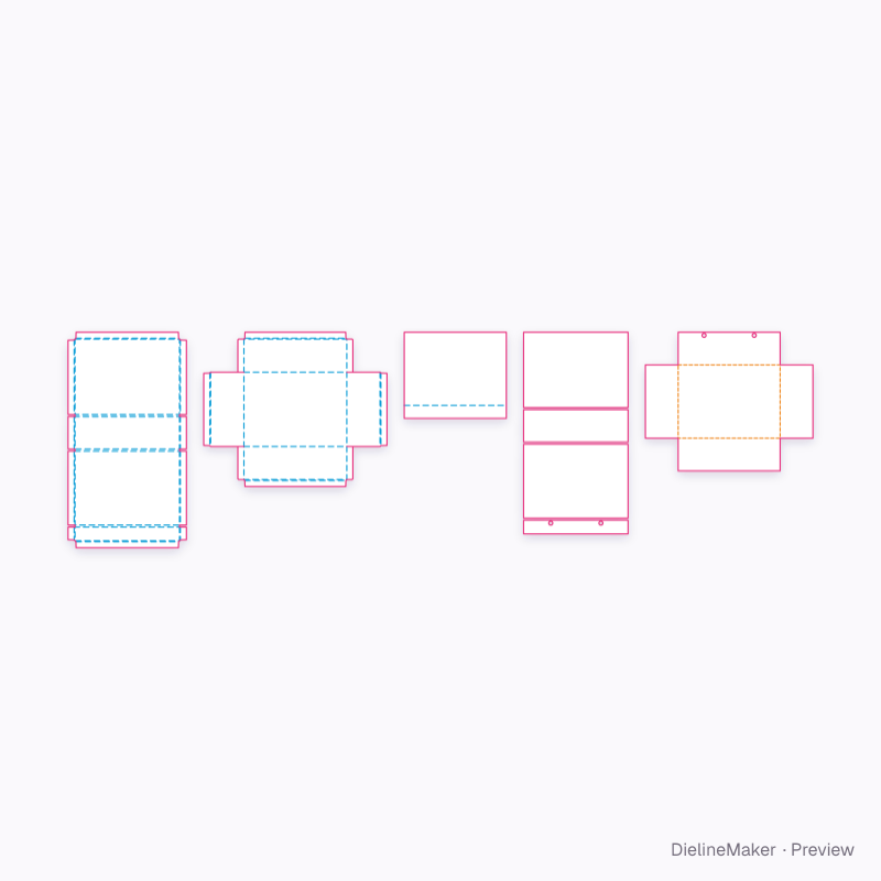 Magnetic gift box flat dieline