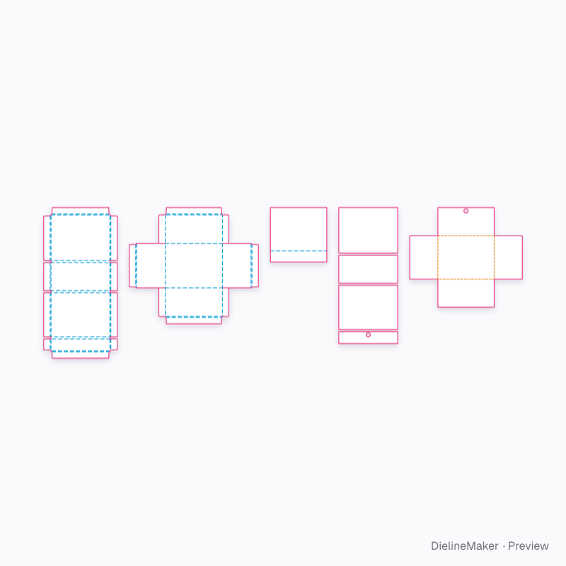 Perfume book box flat dieline