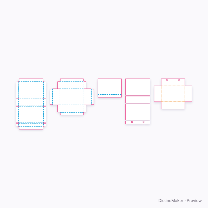 Accessory presentation box — Magnetic book box flat dieline