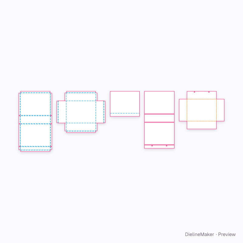 Corporate welcome presentation box — Magnetic book box flat dieline