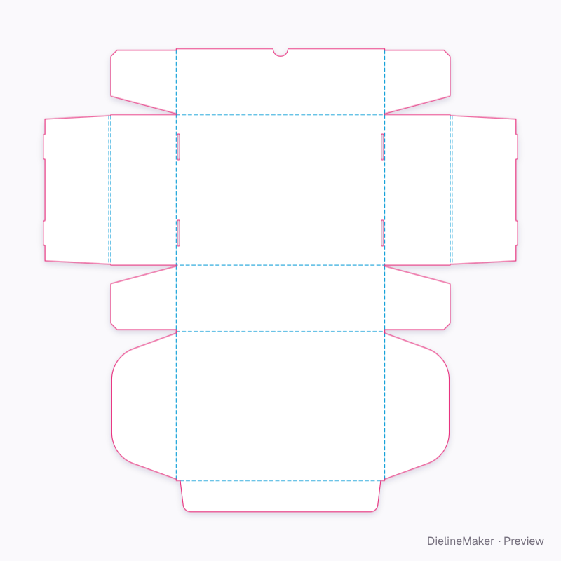 Baby gift mailer — Mailer box flat dieline