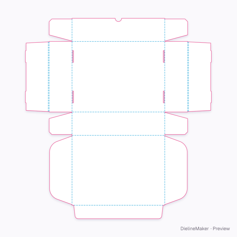 Bakery selection outer mailer — Mailer box flat dieline