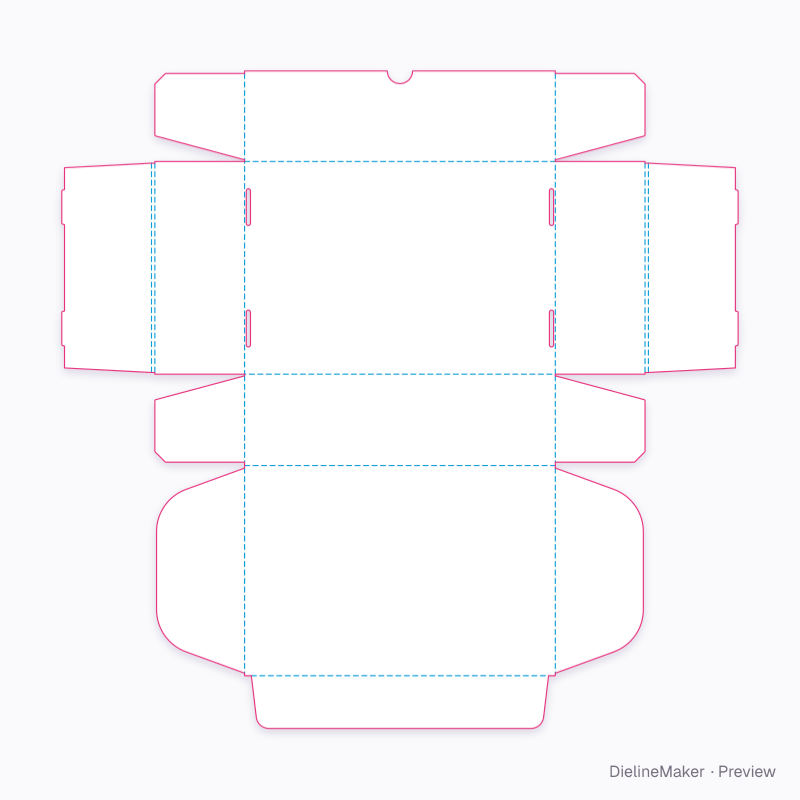 Flat dieline preview
