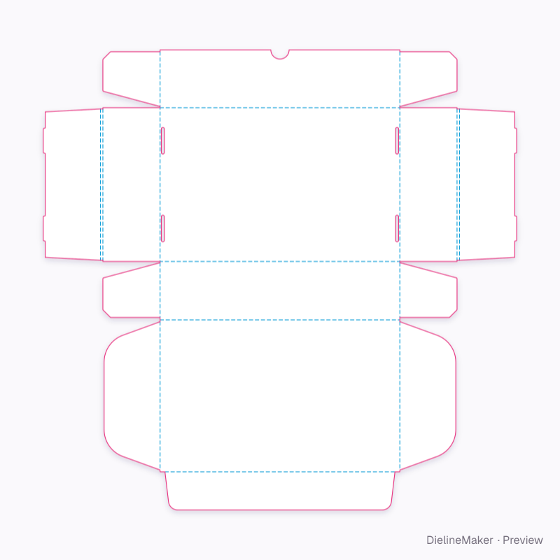 Flat dieline preview