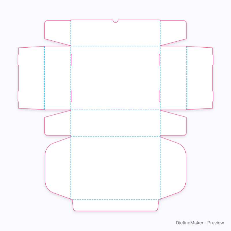 Knitwear mailer — Mailer box flat dieline