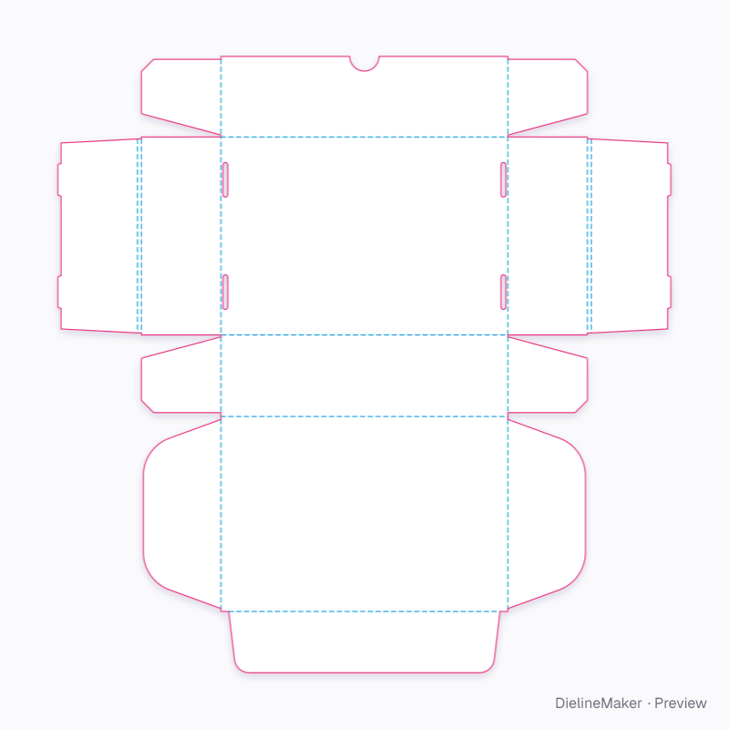 Skincare discovery mailer — Mailer box flat dieline