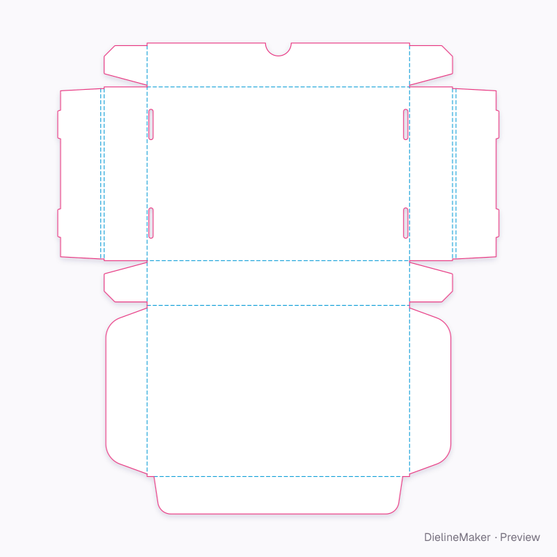 Book mailer 230×160×40 flat dieline