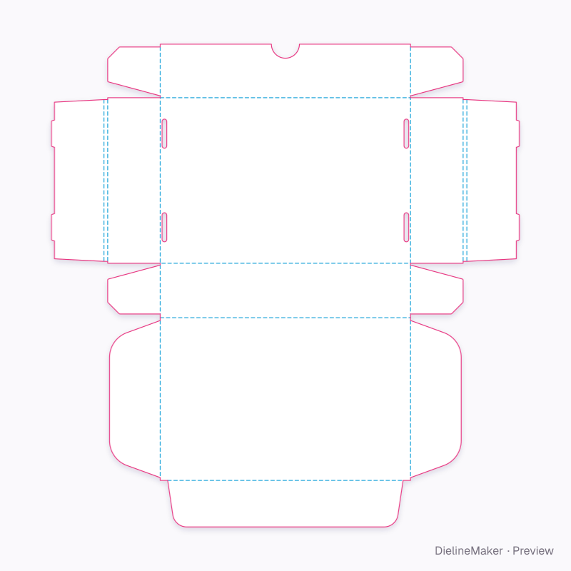 Sock subscription mailer 200×140×45 flat dieline