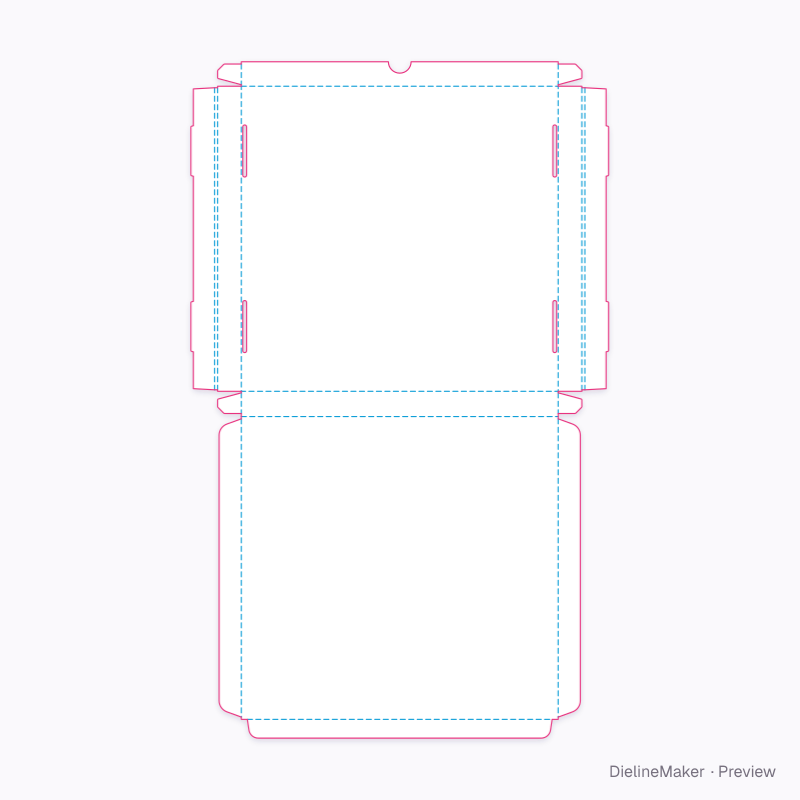 Record mailer 320×320×25 flat dieline