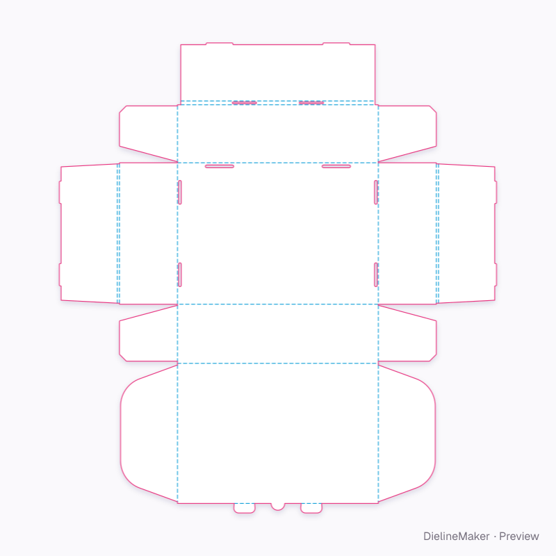 Coffee discovery mailer — Front-lock mailer flat dieline