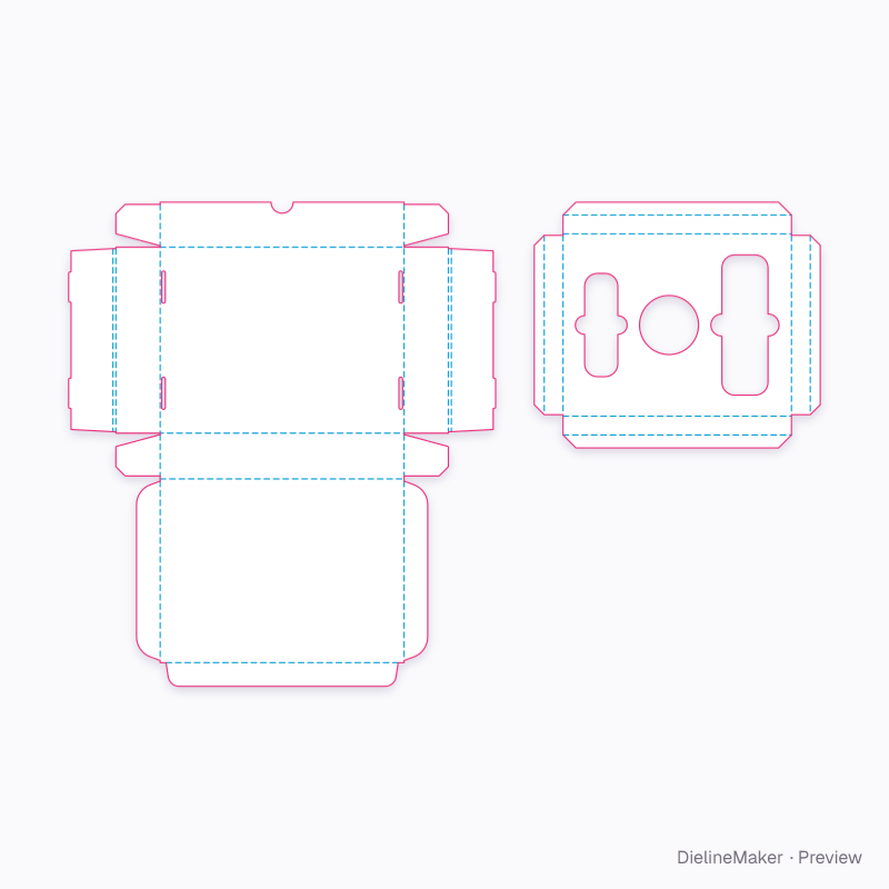 Skincare PR kit mailer flat dieline
