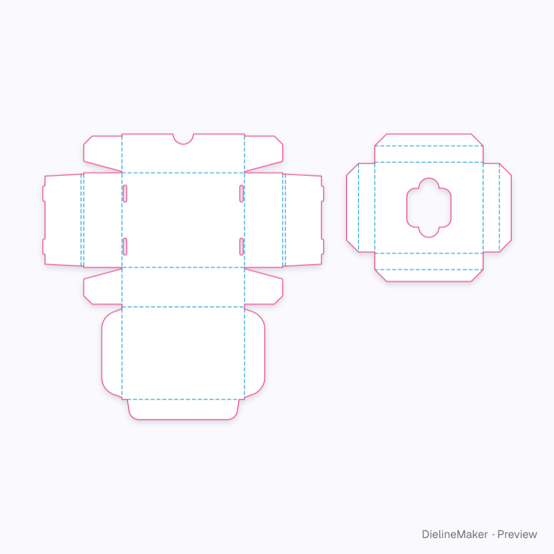Smartwatch mailer with cradle flat dieline