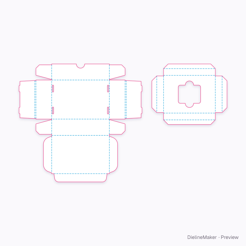 Mailer with insert flat dieline