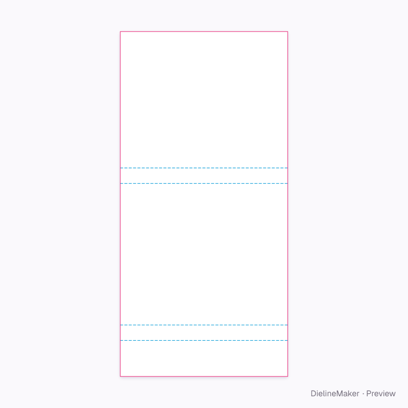 Wide promotional matchbook flat dieline