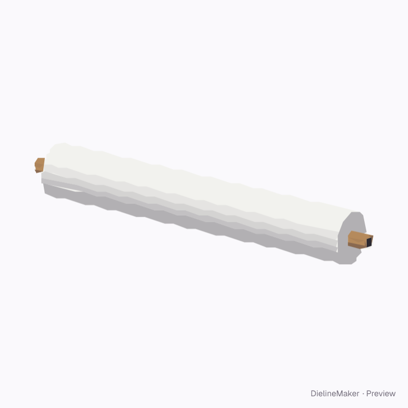 Fabric roll with projecting core