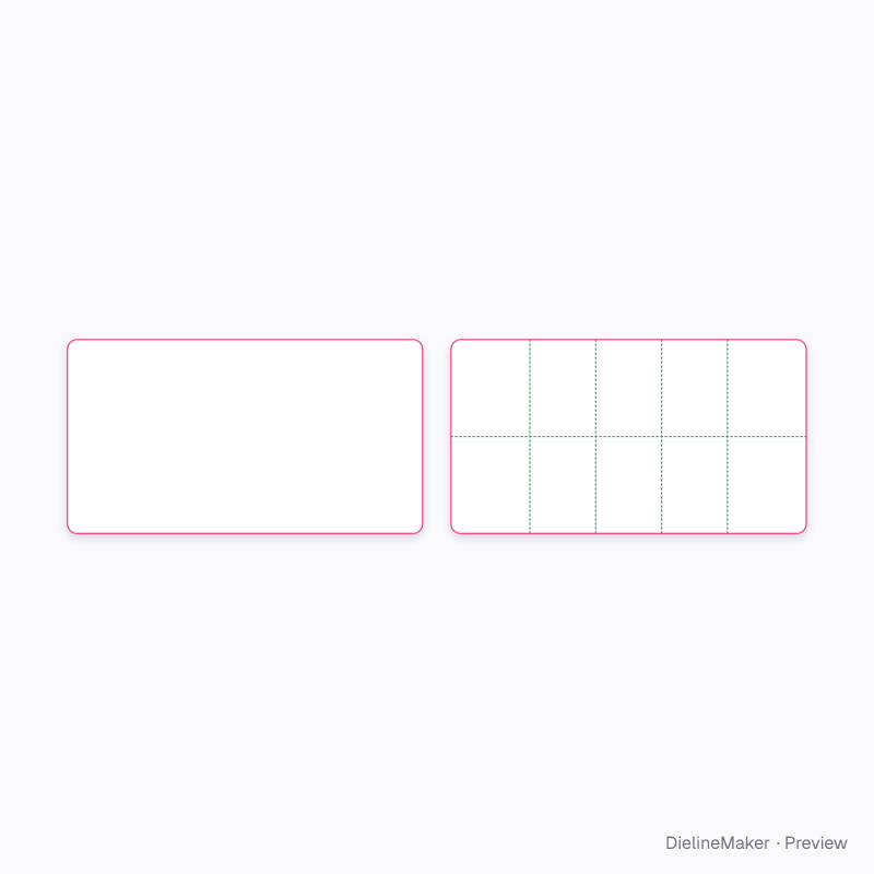 Capsule blister, 10 capsules flat dieline
