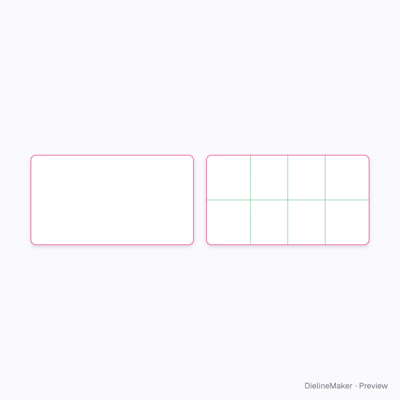 Oval tablet blister, 8 tablets flat dieline