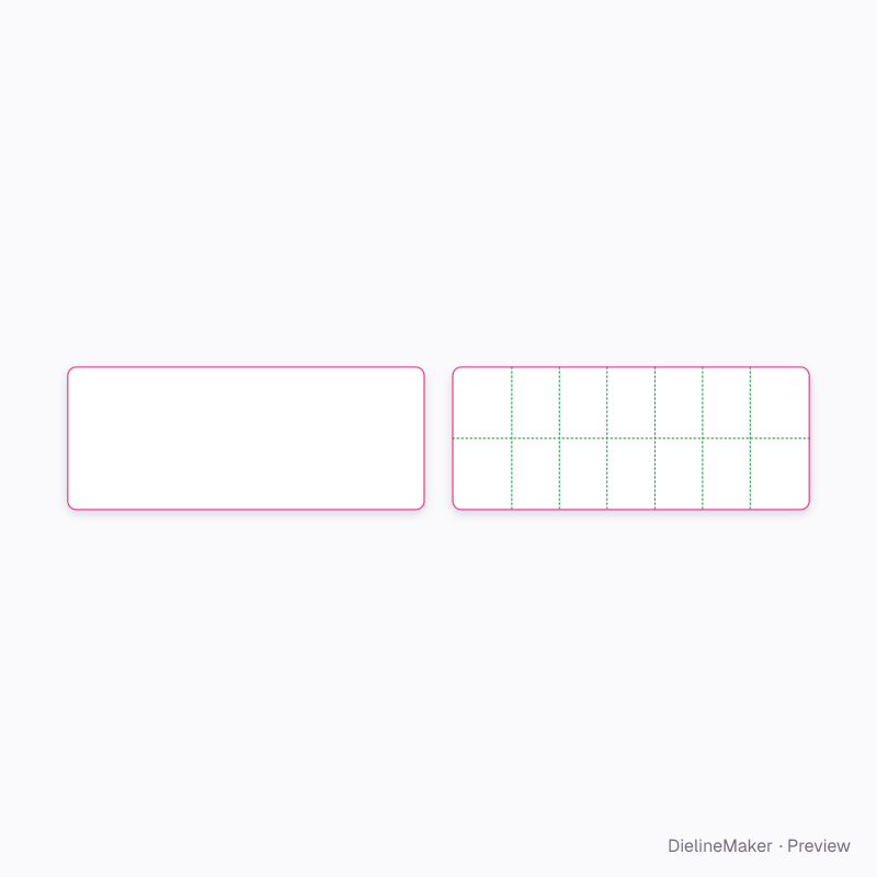 Fourteen-tablet blister flat dieline