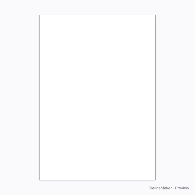 Menu card flat dieline
