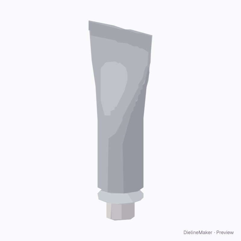 Aluminium tube with paper label