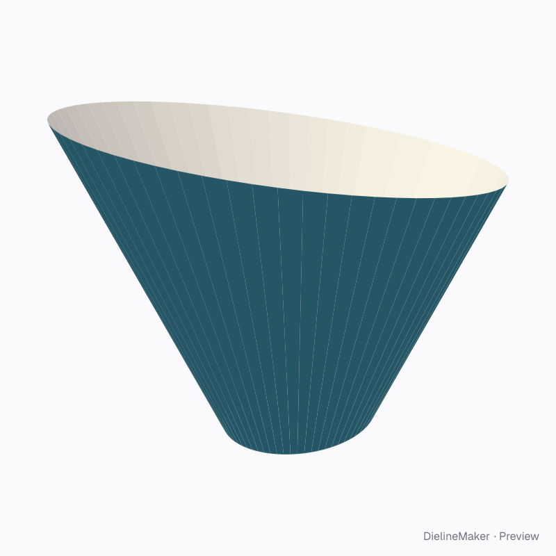 Slanted shade blank