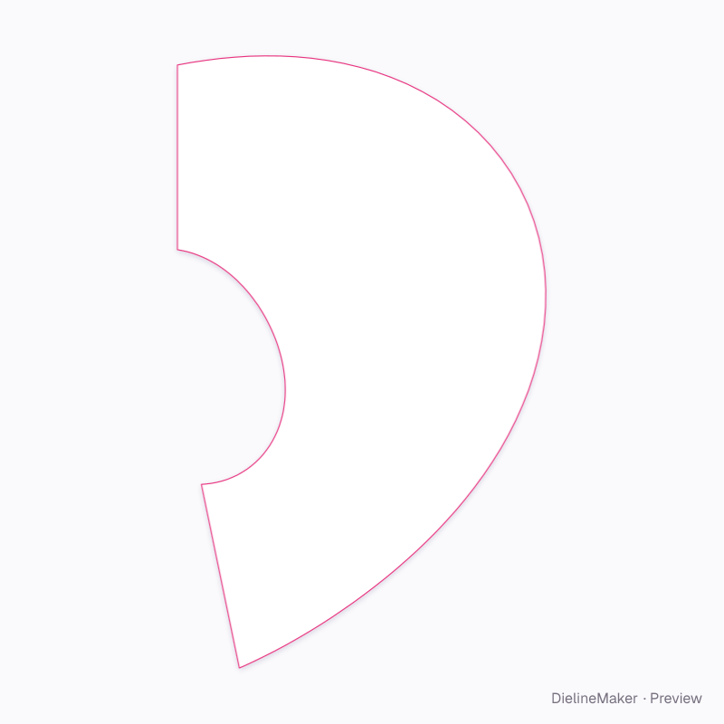 Slanted shade blank flat dieline