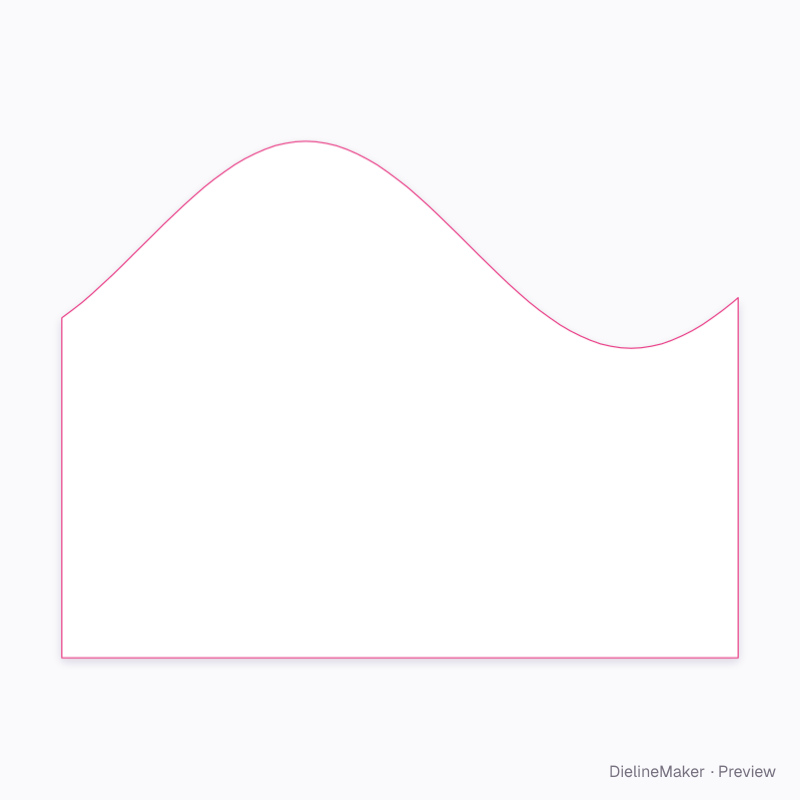 45° pipe elbow section flat dieline