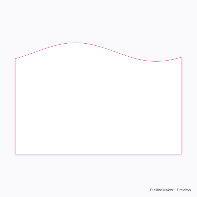 Mitered paper cylinder flat dieline