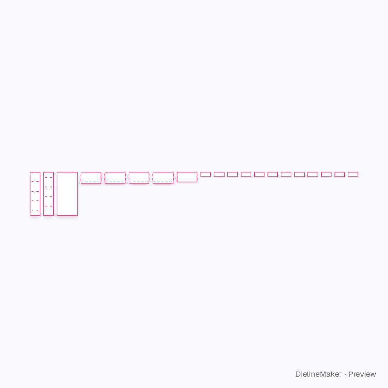 Multi-level compartment display flat dieline