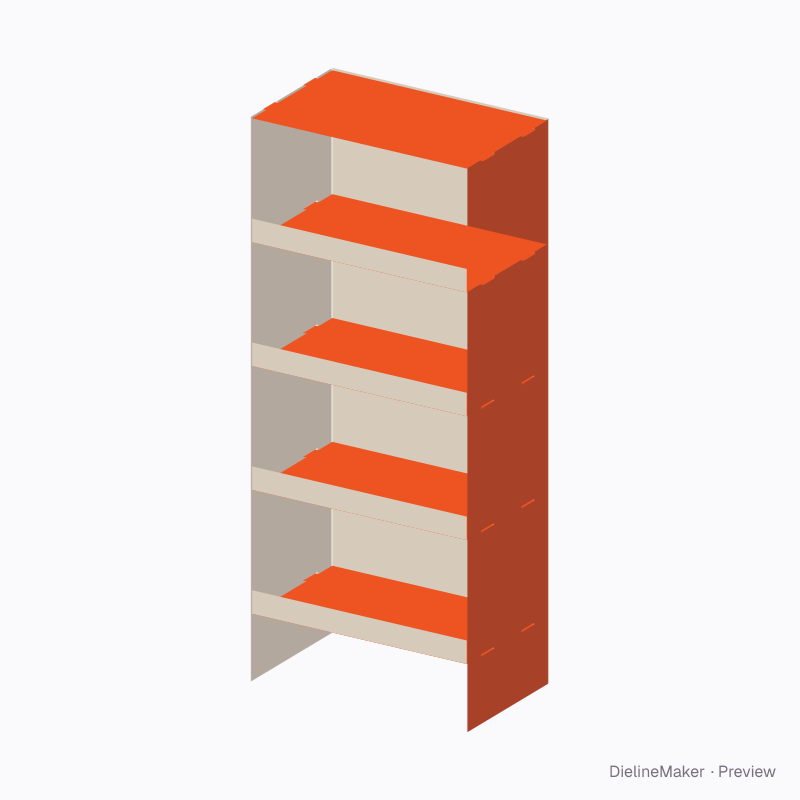 Four-shelf display