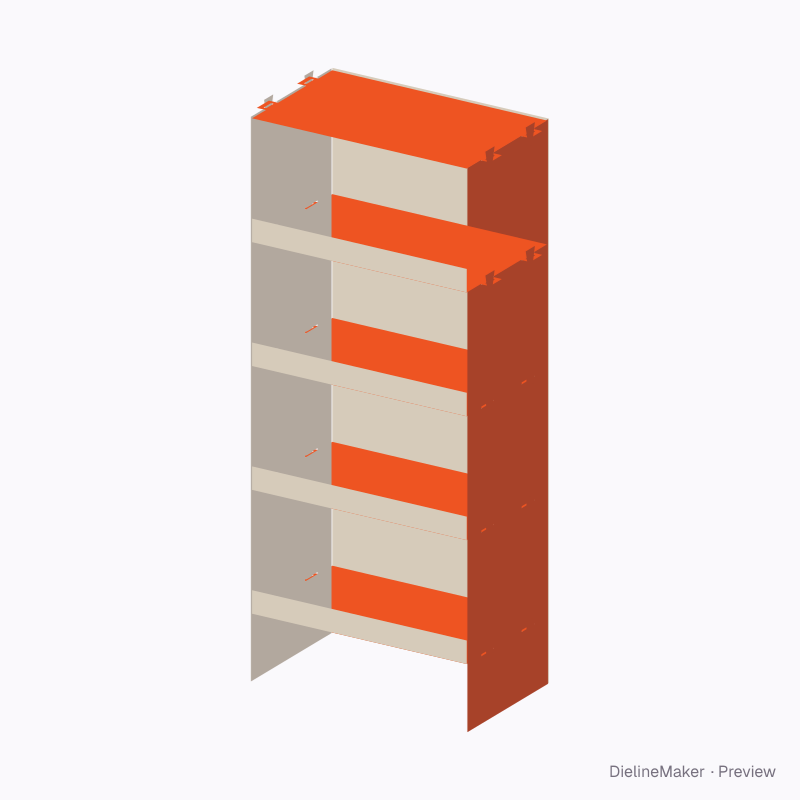 Shelf display with wedge-keyed lugs
