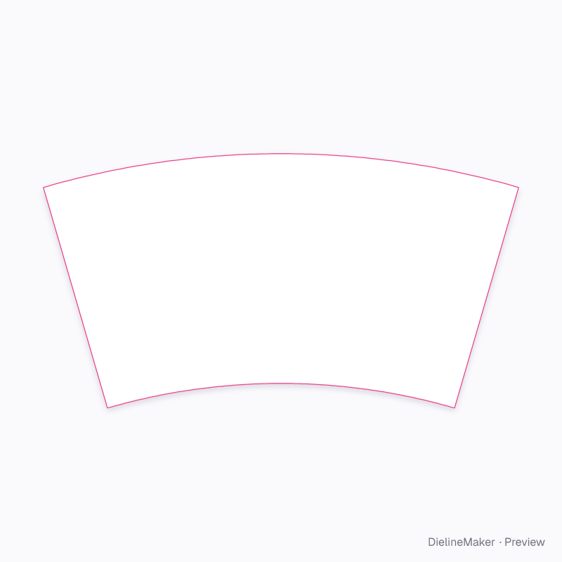 Tapered latte mug 12 oz artwork area