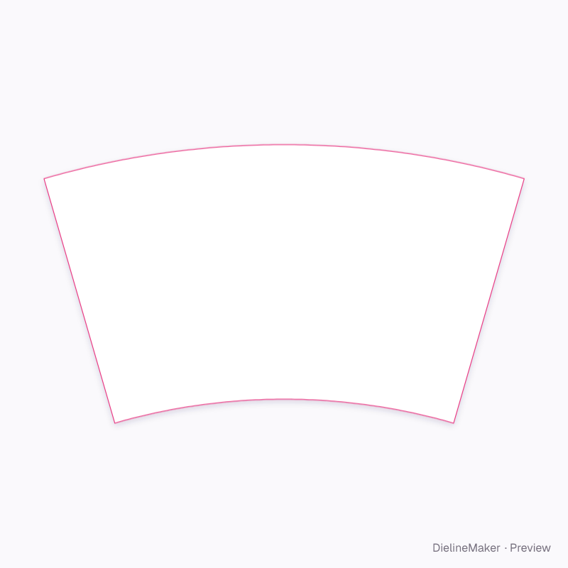 Tapered latte mug 17 oz artwork area