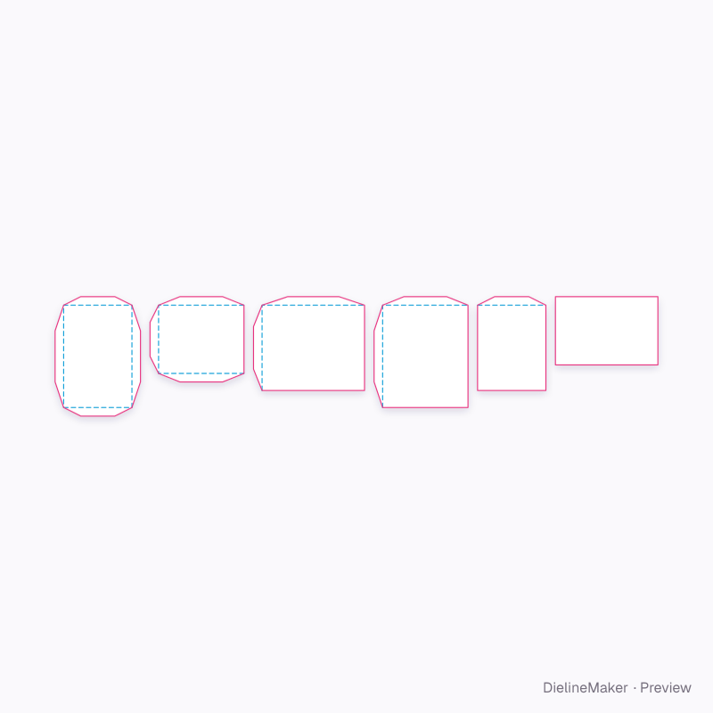 Flat dieline preview