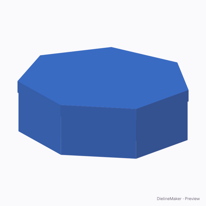 Shaped bath gift box — Polygon tray & lid