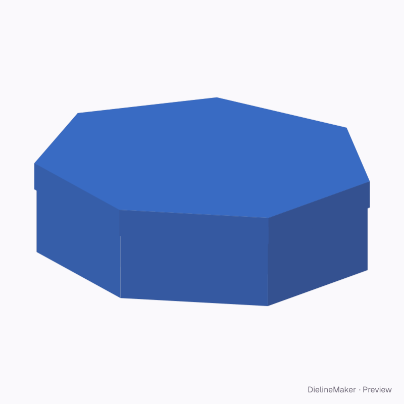 Shaped confectionery box — Polygon tray & lid