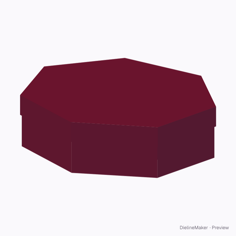 Shaped jewellery set box — Polygon tray & lid