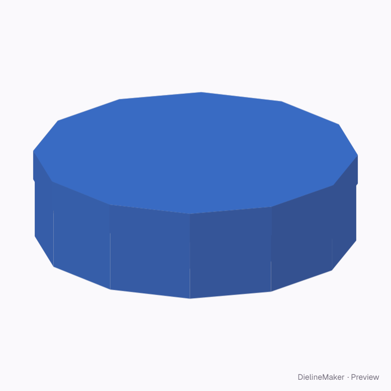 Twelve-sided keepsake box