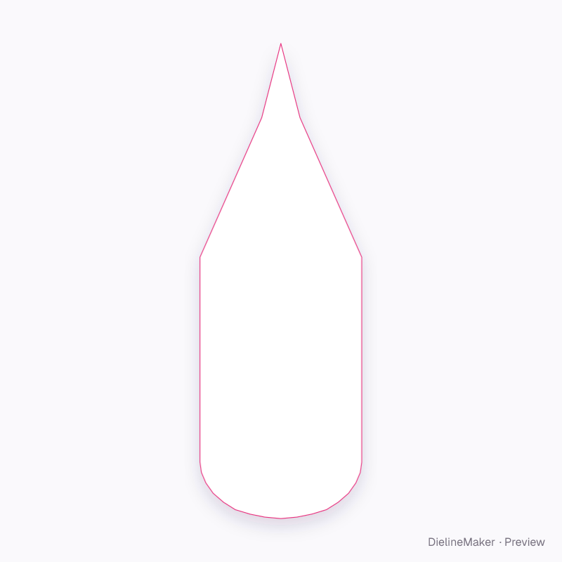 Stiletto nail tips artwork area